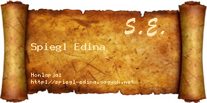 Spiegl Edina névjegykártya